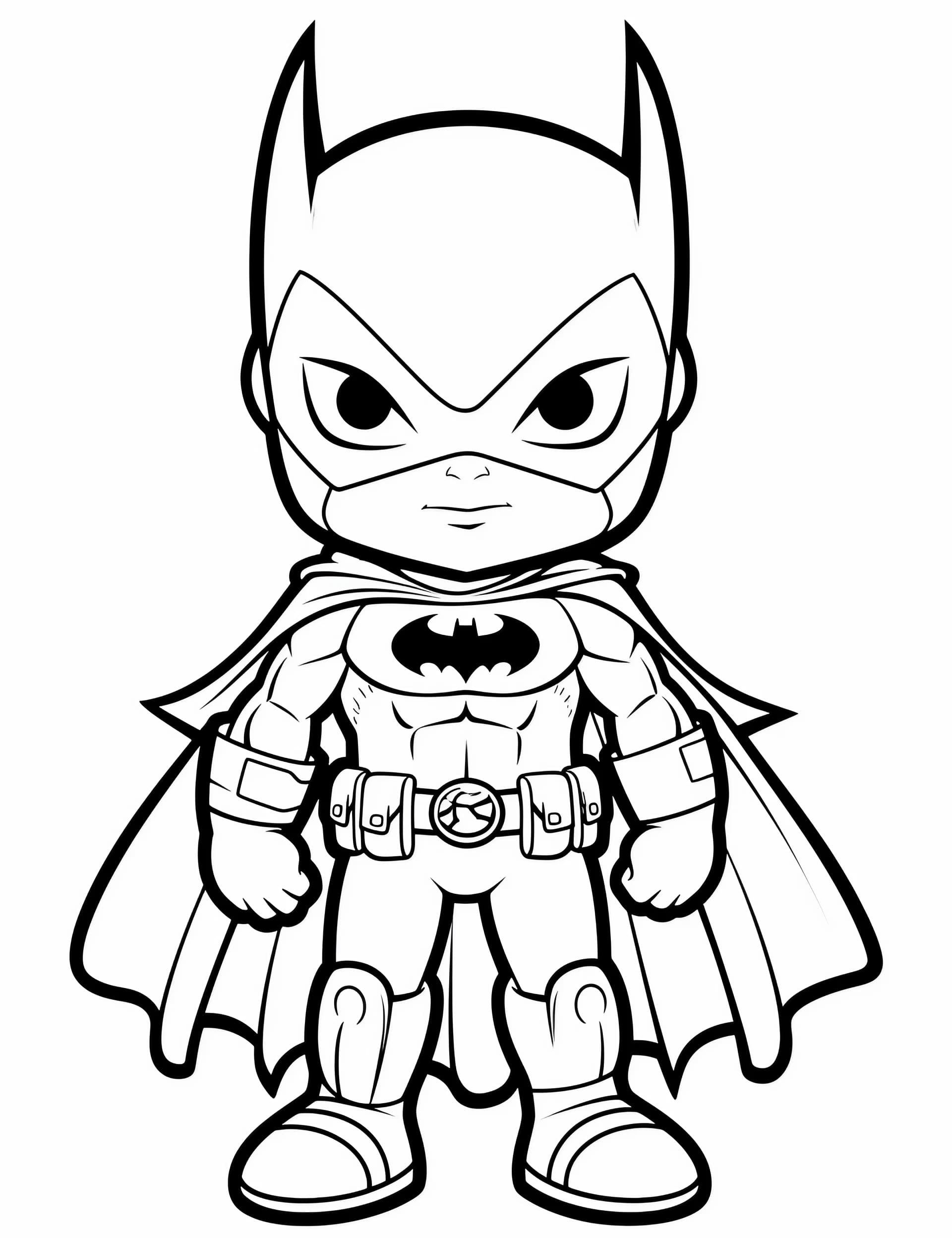 Chibi Batman Coloring Pages